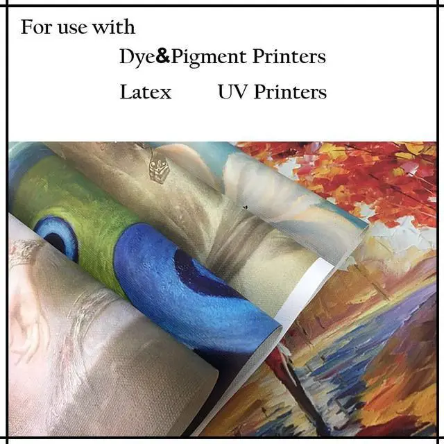 Alt view image 5 of 6 - Poly-Cotton 36"x40ft Canvas Roll with Waterproof Matte Surface Inkjet Canvas for Art Prints Oil Paintings Advertising Decorative Painting and Wide Format Inkjet Printing
