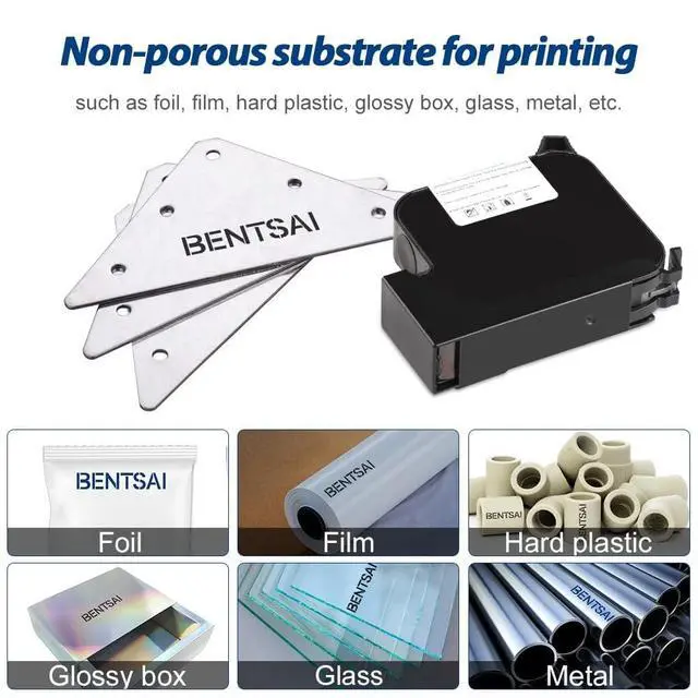 Alt view image 3 of 7 - Original EB22B EB22BL Black Solvent Quick Dry Ink Cartridge 1 Inch Printhead for Use Handheld Inkjet Printer B35 B85 to Print on Plastic Metal Wood Aluminum Glass and More