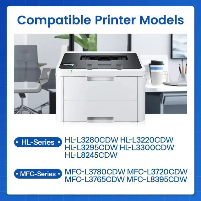 Alt view image 2 of 5 - TN229XL High Yield Toner Cartridge Compatible TN-229XLBK/C/M/Y Toner Replacement for Brother TN229XL TN229 HL-L3300CDW HL-L3280CDW MFC-L3720CDW MFC-L3780CDW MFC-L3765CDW Printer(4 Pack)