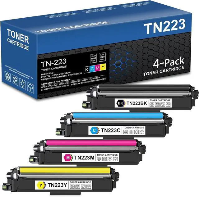 Main image of TN223 TN-223BK/C/M/Y Toner Cartridges 4 Pack Replacement for Brother TN-223 TN223BK/C/M/Y Toner HL-L3290CDW MFC-L3750CDW Printer Toner, TN2234PK (TN223BK, TN223C, TN223M, TN223Y)