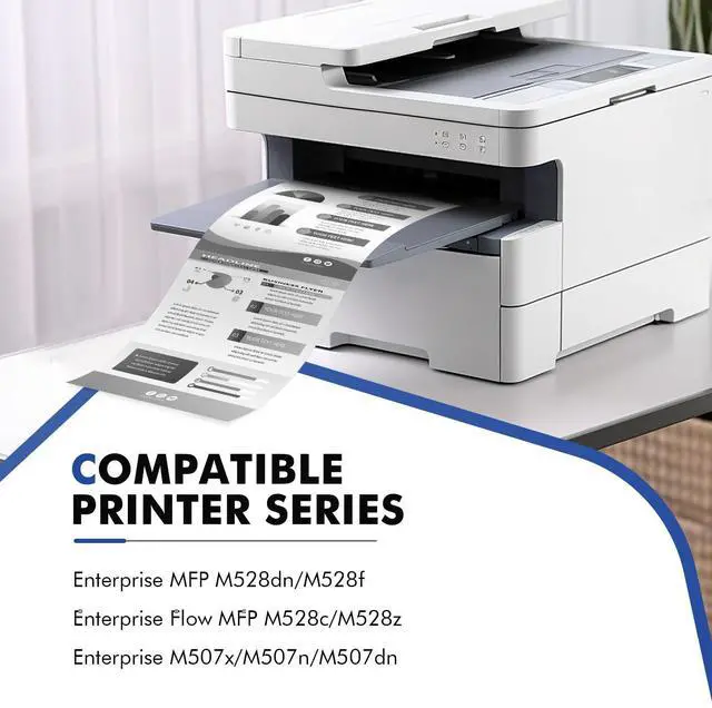 Alt view image 2 of 7 - 89X 89A Black Toner Cartridge CF289X Compatible for HP M507 CF289X 89X 89A | Compatible for HP CF289X for LaserJet Enterprise M507n M507dn M507x MFP M528dn M528f M528c M528z M528 Series Printer 2-PACK