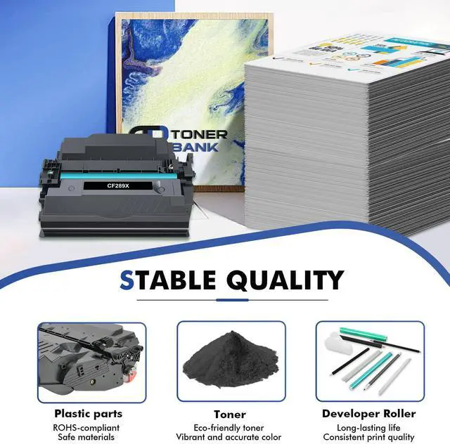 Alt view image 5 of 7 - 89X 89A Black Toner Cartridge CF289X Compatible for HP M507 CF289X 89X 89A | Compatible for HP CF289X for LaserJet Enterprise M507n M507dn M507x MFP M528dn M528f M528c M528z M528 Series Printer 2-PACK
