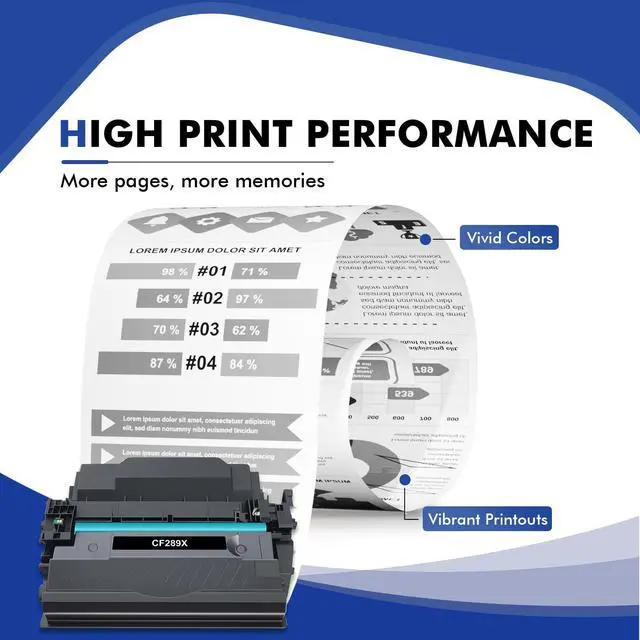 Alt view image 4 of 7 - 89X 89A Black Toner Cartridge CF289X Compatible for HP M507 CF289X 89X 89A | Compatible for HP CF289X for LaserJet Enterprise M507n M507dn M507x MFP M528dn M528f M528c M528z M528 Series Printer 2-PACK
