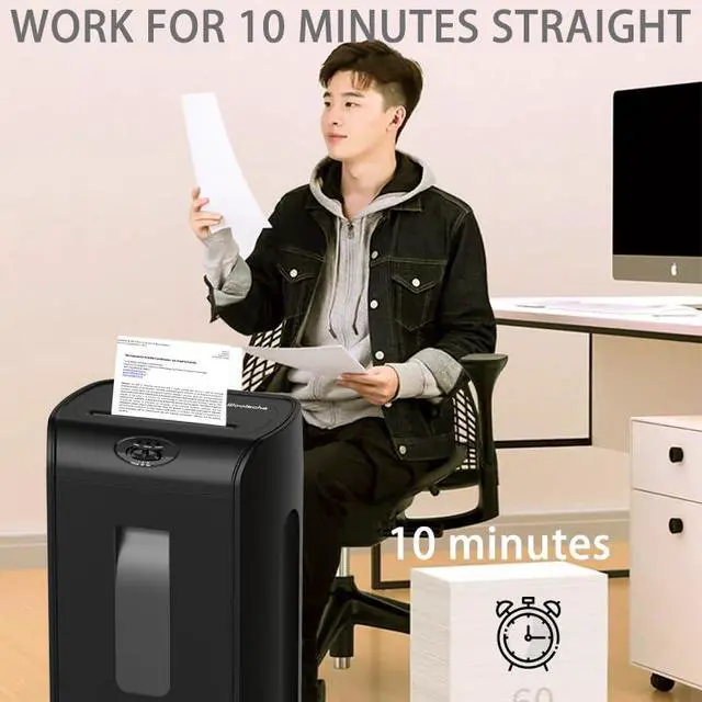 Alt view image 6 of 7 - Paper Shredder, 16-Sheet Cross Cut with 4.76-Gallon Pull Out Basket, P-4 Security Level, 3-Mode Design Shred Paper and CD/Credit Card, Durable&Fast with Jam Proof System Shredder for Office