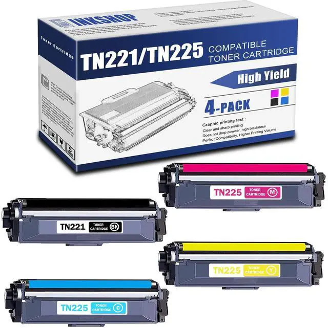 Main image of TN225 TN-225 Compatible TN-221BK TN-225C TN-225Y TN-225M High Yield Toner Cartridge Replacement for Brother TN-225 HL-3140CW HL-3150CDN MFC-9130CW MFC-9330CDW Toner (1BK+1C+1Y+1M)