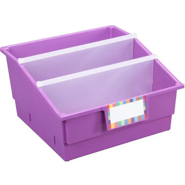 Alt view image 6 of 7 - Picture Book Bins with Dividers - 6 Bins - 8?" W x 13?" D x 7?" H - Classroom Decor - Library Organization
