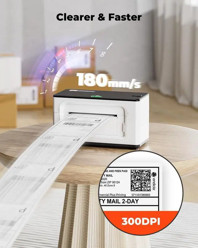 Alt view image 2 of 6 - Bluetooth Thermal Label Printer 941BP, Wireless 300DPI 4x6 Shipping Label Printer for Small Business Compatible with Windows, Mac, iPhone, Android, PC, Amazon, Shopify, Etsy, USPS (White)