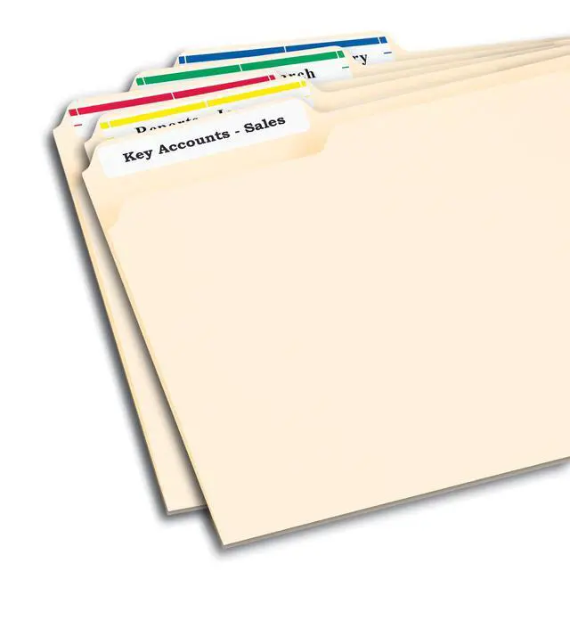 Alt view image 6 of 7 - TrueBlock File Folder Labels, 2/3" x 3-7/16", Assorted Colors, 10 Packs, 7,500 Printable Labels (5266)