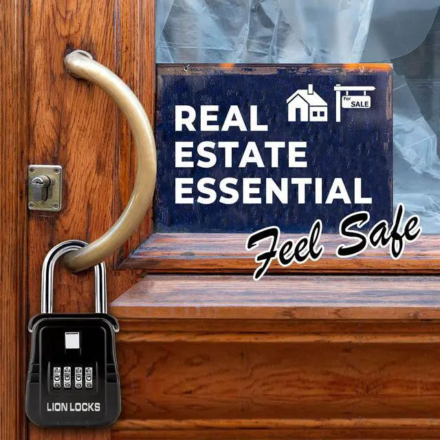 Alt view image 7 of 7 - 1500 Key Lock Box with Code, Lockbox for Keys Outdoor, Realtor Lock Box for Short-Term Rentals, Holds 5 Keys (12 Pack, Black)