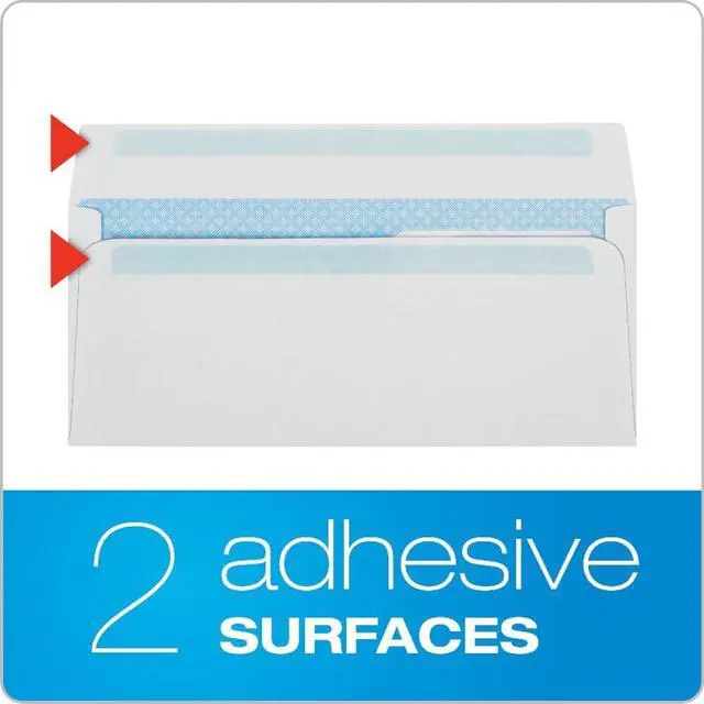 Alt view image 4 of 7 - #10 Double-Window Self-Seal Security Envelopes,For Business Statements,Invoices,4-1/8" x 9-1/2",White,24-lb,500 Per Box (QUA24559) (24559),(Pack of 5)