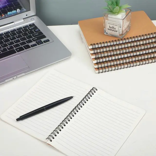 Alt view image 6 of 7 - 150 Packs A5 Spiral Notebooks, 8.0"×5.6", 60 Sheets/120 Pages, Hardcover Lined Journal Notepad Travel Notebooks for Office and Back to School Supplies