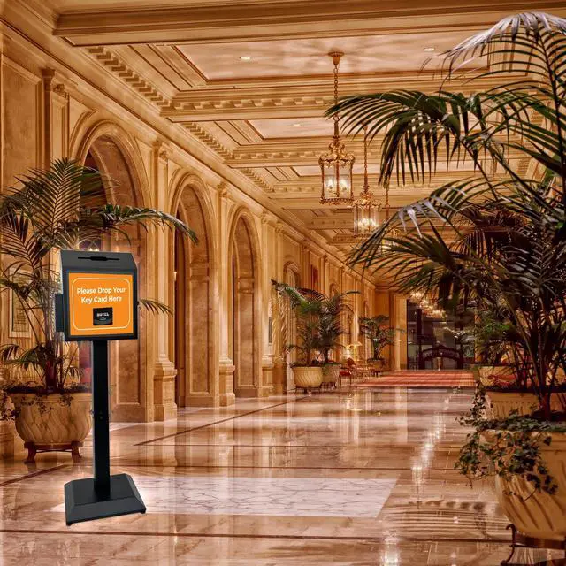 Alt view image 7 of 7 - Suggestion Box with Stand, Floor Standing Offering Box,Metal Combination Lock Ballot Collection Safe Box for Voting,Charity,Donation,Church,Election,Hospital Feedback,and Car Rental Key Return,White