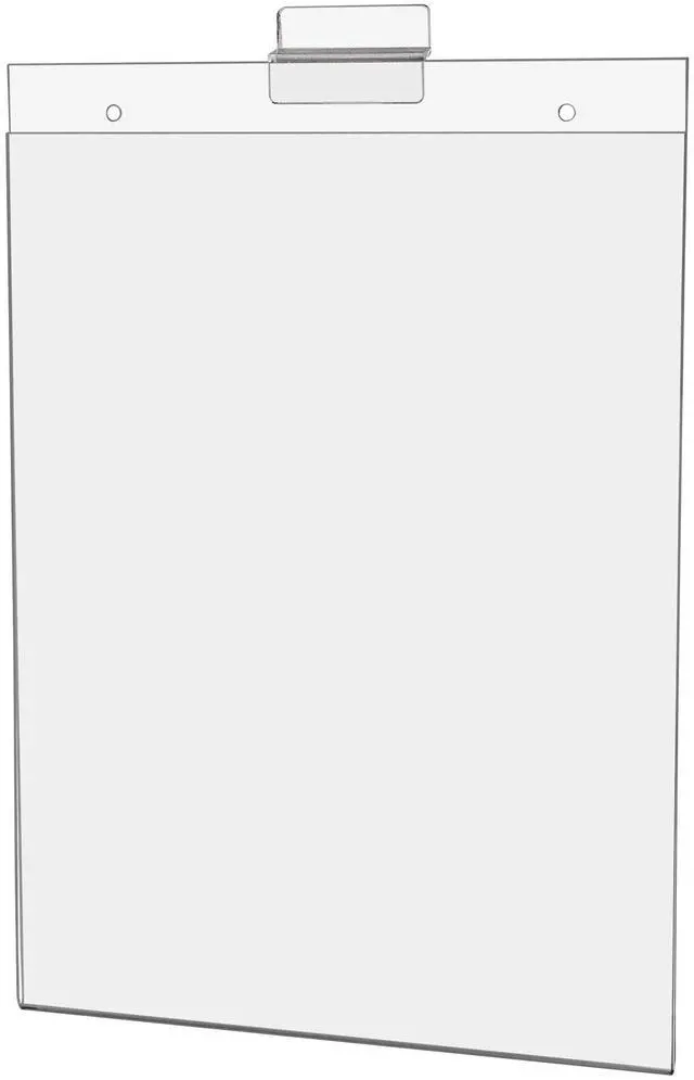 Main image of 24 Pack Slatwall Sign Holder for 8.5" x 11" Advertisements Notices and Flyers in Retail Stores Boutiques and Showrooms Clear Acrylic Literature Sleeve No Assembly Required