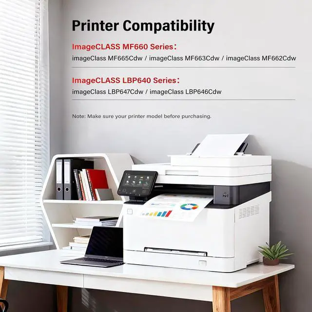 Alt view image 3 of 7 - 075H 075 MF665Cdw Toner Cartridge Compatible for Canon 075H 075 CRG075 CRG-075 Works with Canon Color imageCLASS LBP646Cdw MF663Cdw MF662Cdw LBP647Cdw LBP640 MF660 Series Printer (4 Pack, with Chip)