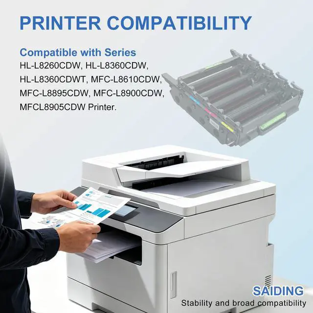 Alt view image 2 of 7 - DR431CL Drum Units Printer DR 431CL Compatible with Brother MFC-L8900CDW | HL-L8360CDW HL-L8260CDW MFC-L8905CDW MFC-L8610CDW MFC-L8895CDW HL-L8360CDWT Printer 30000 Page Yield