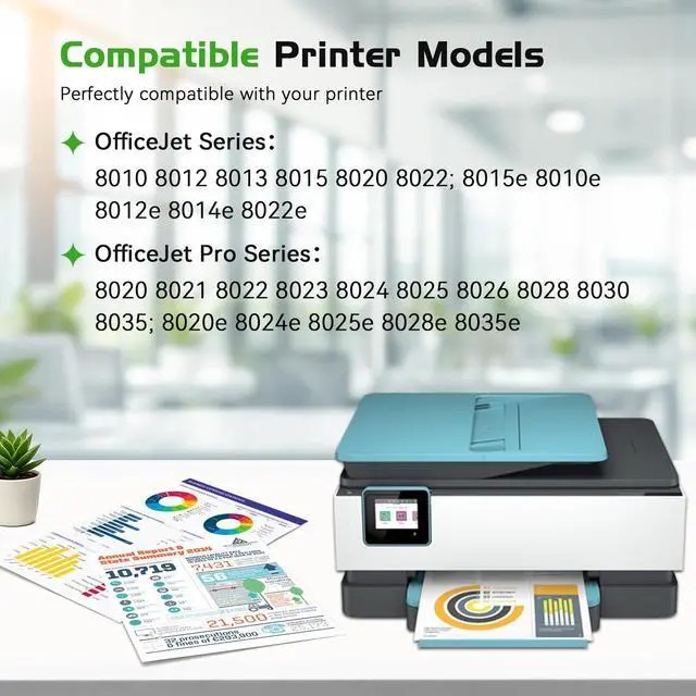 Alt view image 2 of 7 - 910XL Ink Cartridges Replacement for HP 910 910XL Ink Cartridges Combo Pack Work with HP OfficeJet Pro 8020 8025 8010 8035 8022 8030 8025e 8015e 8028e 8035e Printers (4Pack, Black Cyan Magenta Yellow)