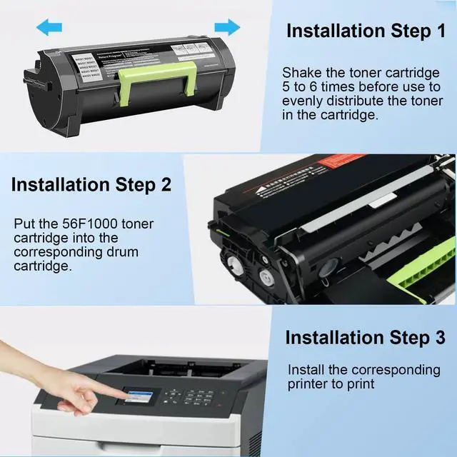 Alt view image 4 of 7 - Extra High Yield 66S1X00 Black Toner Cartridge Replacement for Lexmark 66S1X00 Use for Lexmark MS531 MS631 MS632 MX532 MX632 MS531dw MS631dw MS632dwe MX532adwe MX632adwe Printers (31,000 Pages)