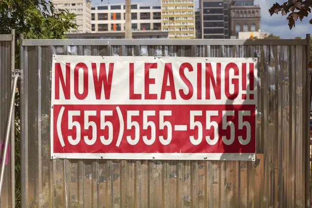 Alt view image 2 of 7 - Banner - Custom Business Vinyl Banner, "Now Leasing" with Custom Phone Number, (Multi, 5x10 Feet)