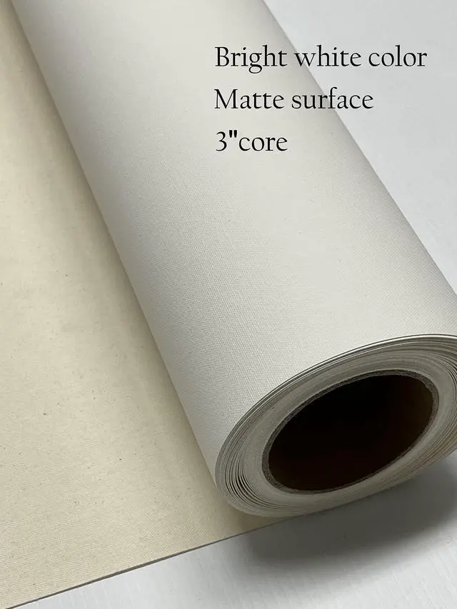 Alt view image 2 of 6 - Poly-Cotton 36"x40ft Canvas Roll with Waterproof Matte Surface Inkjet Canvas for Art Prints Oil Paintings Advertising Decorative Painting and Wide Format Inkjet Printing