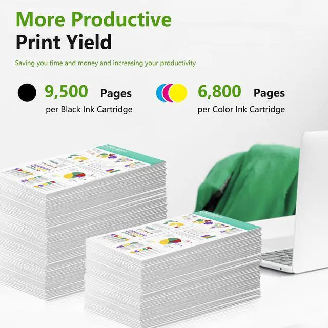 Alt view image 3 of 6 - 970XL 971XL Ink Cartridges Replacement for HP 970 971 Ink Cartridges for OfficeJet Pro X451dw X451dn X476dw X476dn X576dw X551dw 4 Pack (1Black, 1Cyan, 1Magenta, 1Yellow)