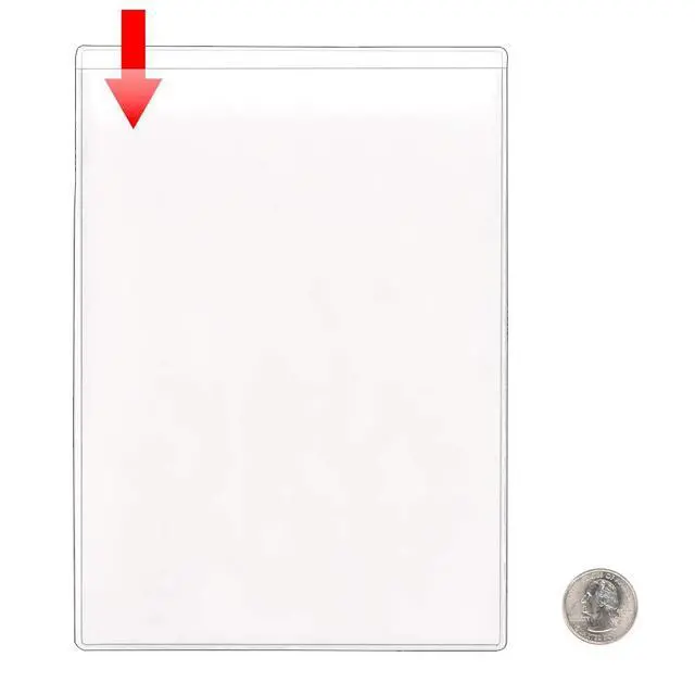 Alt view image 2 of 3 - StoreSMART - 5" x 7 1/8" Peel & Stick Pockets - Open Short Side - 100 Pack - STB1178S-100