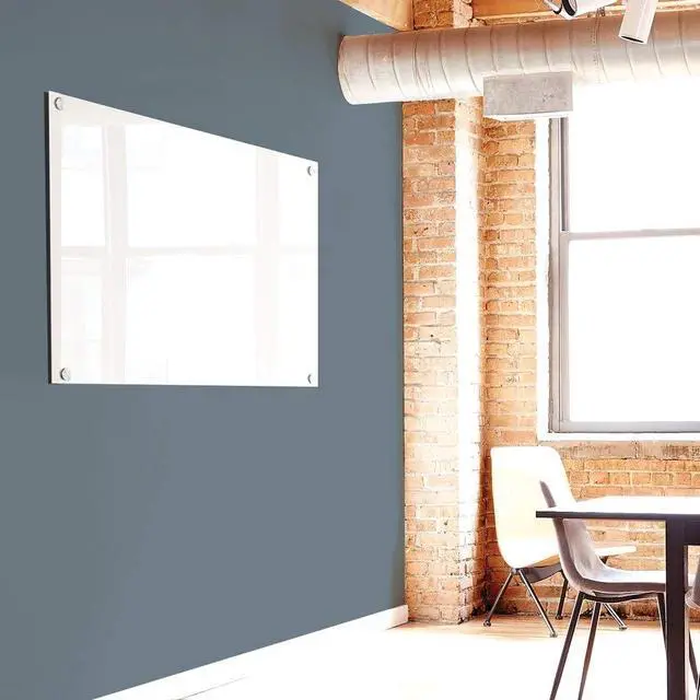Alt view image 2 of 7 - Dry Erase Board, Magnetic Whiteboard 4' x 3', Glass Board for Wall, Infinity, Brilliance White (G24836W)