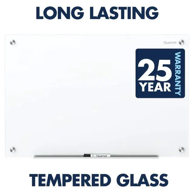 Alt view image 6 of 7 - Dry Erase Board, Magnetic Whiteboard 4' x 3', Glass Board for Wall, Infinity, Brilliance White (G24836W)