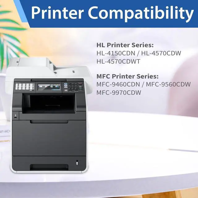Alt view image 2 of 7 - TN-310 Toner Cartridge Set Replacement for Brother TN336 TN310 TN315 TN331 (KCMY, 4-Pack) Works for HL-4150CDN HL-4570CDW MFC-9460CDN MFC-9560CDW MFC-9970CDW Printer