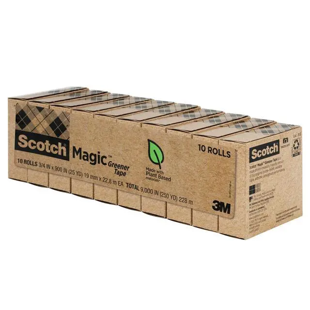 Alt view image 6 of 7 - Magic Greener Tape, 10 Rolls, Numerous Applications, Invisible, Engineered for Repairing, 3/4 x 900 Inches, Boxed (Pack of 12)