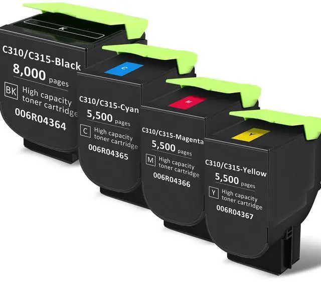 Main image of for Xerox C310 C315 Toner Cartridge,5500-8000 Pages Extra High Capacity Replacement 006R04364 006R04365 006R04366 006R04367 Compatible Standard Ink Cartridge for C315DNI C310DNI Color Printer (4 Pack)