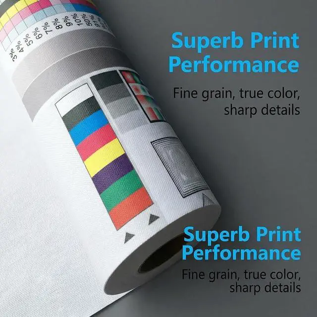 Alt view image 4 of 7 - Polyester Canvas Roll 60" x 40ft Waterproof Matte Inkjet Canvas for Decorative Painting Advertising and Wide Format Inkjet Printing