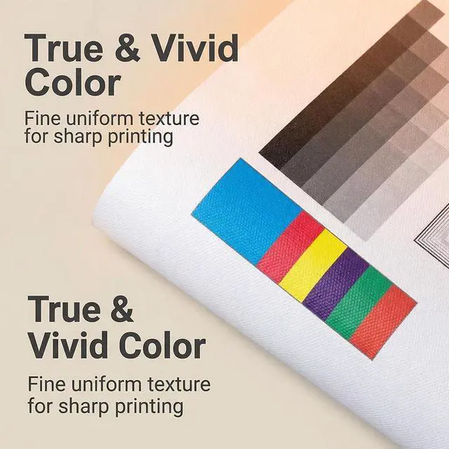 Alt view image 3 of 7 - Polyester Canvas Roll 60" x 40ft Waterproof Matte Inkjet Canvas for Decorative Painting Advertising and Wide Format Inkjet Printing