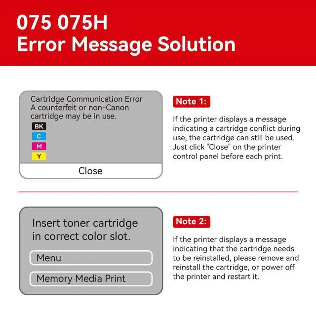 Alt view image 5 of 7 - 075H Toner Cartridge Set High Yield for MF665Cdw LBP646Cdw MF663Cdw | With Chip, Replacement for Canon 075, Compatible with Color imageCLASS MF660C MF662Cdw LBP640C LBP647Cdw Printer, 4 Pack