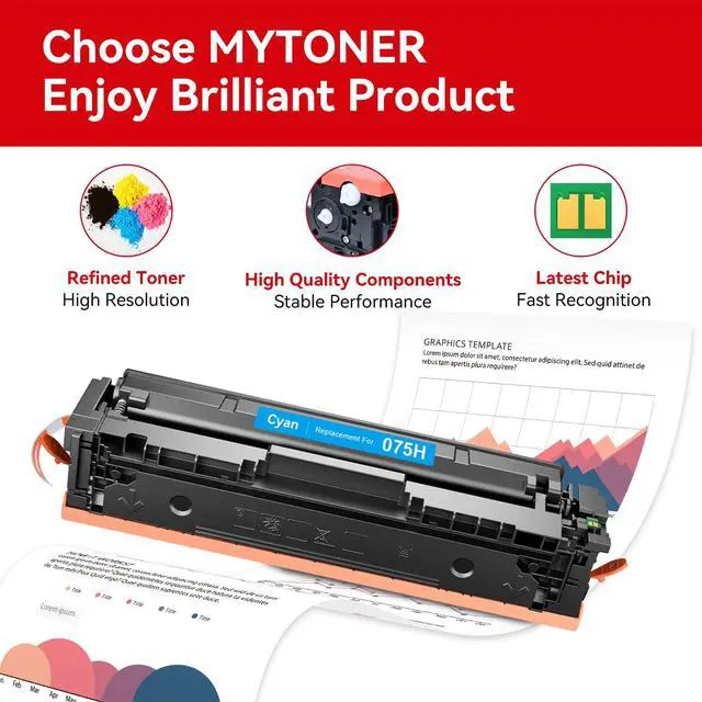 Alt view image 6 of 7 - 075H Toner Cartridge Set High Yield for MF665Cdw LBP646Cdw MF663Cdw | With Chip, Replacement for Canon 075, Compatible with Color imageCLASS MF660C MF662Cdw LBP640C LBP647Cdw Printer, 4 Pack