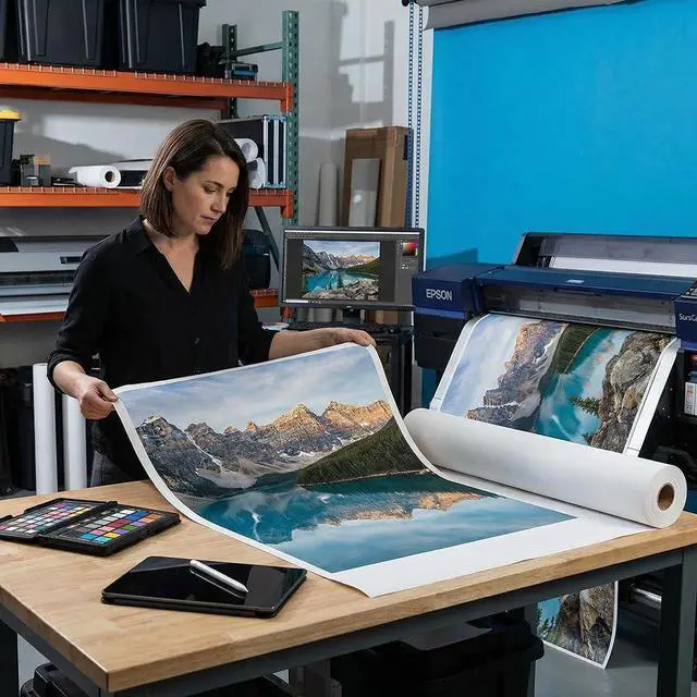 Alt view image 7 of 7 - Polyester Canvas Roll 60" x 40ft Waterproof Matte Inkjet Canvas for Decorative Painting Advertising and Wide Format Inkjet Printing