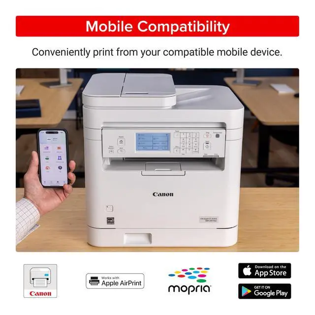 Alt view image 5 of 7 - imageCLASS MF287dw - Monochrome, Duplex, Wireless Laser Printer, All-in-One Print, Copy, Scan, Fax, Auto Document Feeder, 1 Year, 35 PPM, White