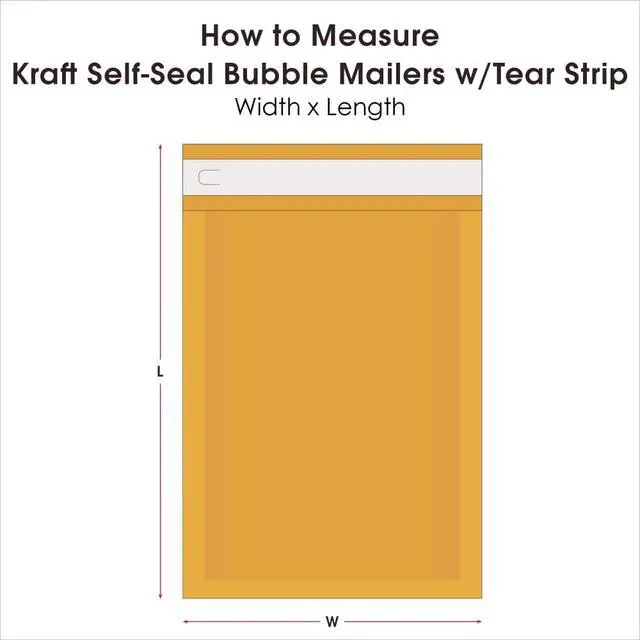 Alt view image 2 of 5 - B851SSTT Paper #000 Heat-Seal Bubble Lining Mailer with Tear Strip, 8" Length x 4" Width, Kraft (Case of 500)