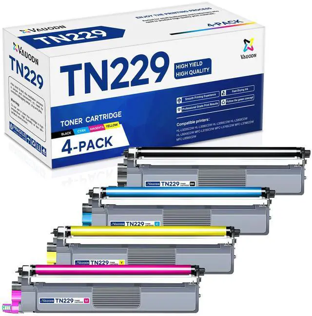 Main image of TN229 TN 229 Toner Cartridges Color Set 4PK Compatible for Brother TN-229 | TN-229 229 HL-L3280CDW HL-L3295CDW MFC-L3720CDW MFC-L3780CDW Printer,Black Cyan Magenta Yellow-4PK,HL-L3220CDW,BK/C/M/Y