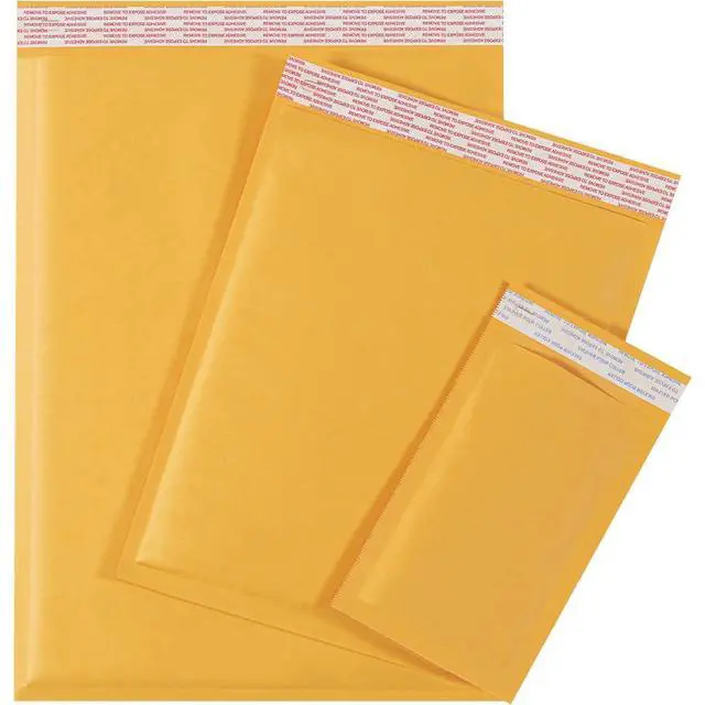 Alt view image 5 of 5 - B851SSTT Paper #000 Heat-Seal Bubble Lining Mailer with Tear Strip, 8" Length x 4" Width, Kraft (Case of 500)