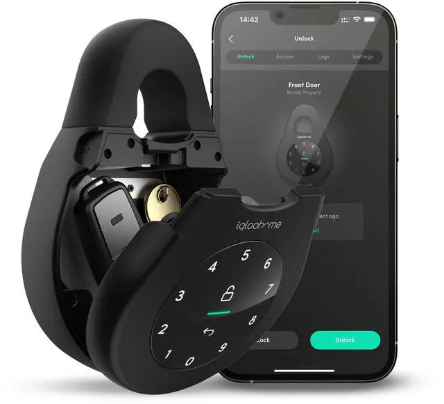 Main image of Keybox 3 Smart Lock Box, Large Key Safe w/Airbnb Sync (iOS/Android) Remotely Generate Bluetooth-Keys & Pin Codes Without Internet