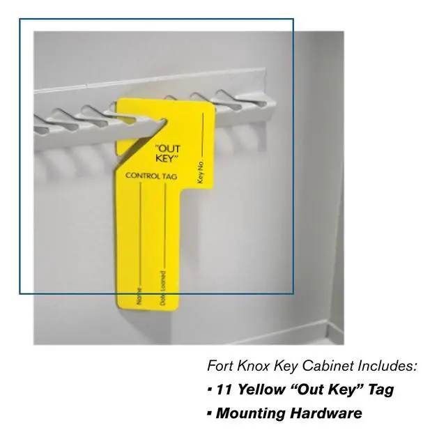 Alt view image 6 of 7 - STEELMASTER by 110 Key Cabinet | Dual Lock Control Key Box | Welded 22 Gauge Steel Construction | Scratch Resistant | Write-On Key Tags for Easy Identification