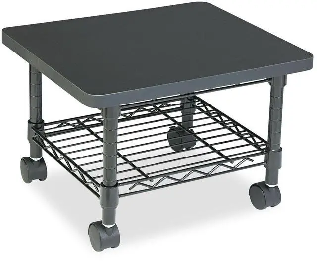 Main image of Onyx Rolling Cart Printer Stand, Under-Desk Mobile Utility Table for Home Office with Steel Shelf, Gray