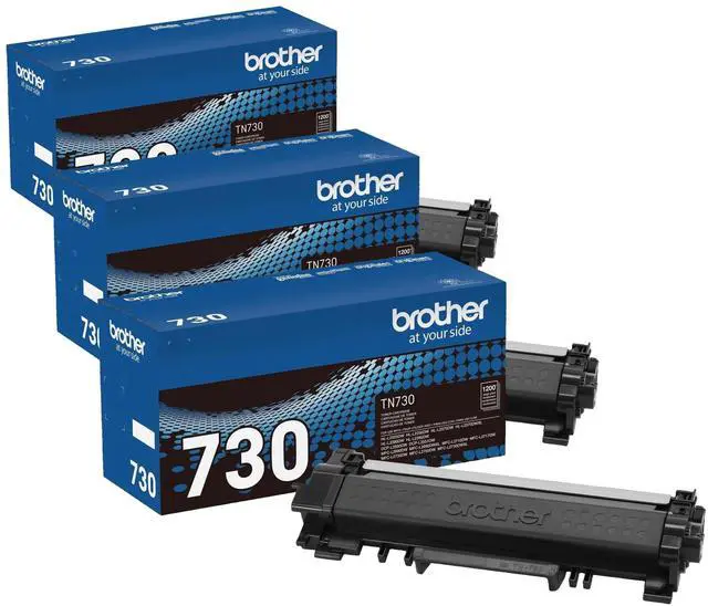 Main image of Genuine Standard Yield Toner Cartridge, TN730, Replacement Black Toner, Page Yield Up to 1,200 Pages, Amazon Dash Replenishment Cartridge,(Pack of 3)