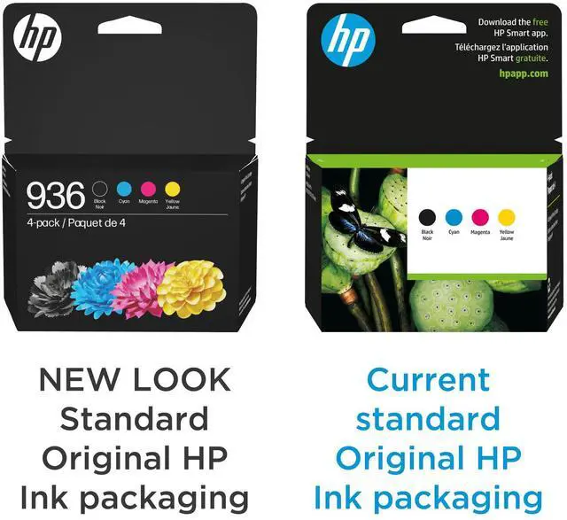 Alt view image 3 of 7 - 936 Black, Cyan, Magenta, Yellow Ink Cartridges (4-Pack) | Works with OfficeJet 9120, Pro 9110, 9120, 9130, Wide Format 9730 | Eligible for Instant Ink | 6C3Z5LN