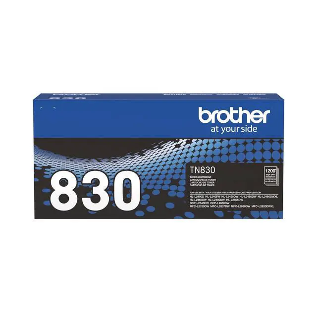 Alt view image 2 of 7 - Genuine TN830 Black Standard Yield Printer Toner Cartridge - Print up to 1,200 Pages(1),(Pack of 3)