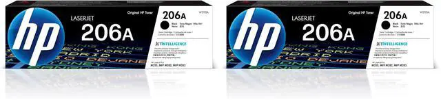 Main image of 206A Black Toner Cartridge | Works with Color LaserJet Pro M255,MFP M282,M283 Series | W2110A,(Pack of 2)