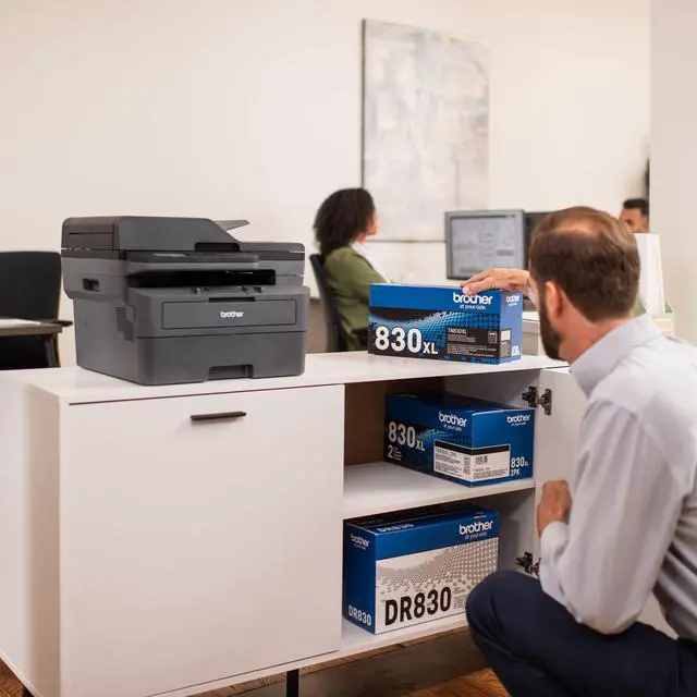 Alt view image 7 of 7 - Genuine TN830XL 2PK Black High Yield Printer Toner Cartridge 2-Pack Print up to 3,000 Pages Each(1) | Genuine TN830XL, Up to 3, 000 Pages per Cartridge