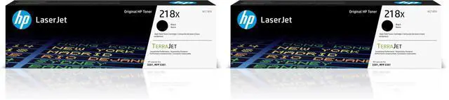 Main image of 218X Black High-Yield Toner Cartridge | Works with Color LaserJet Pro 3201,MFP 3301 Series | W2180X,(Pack of 2)