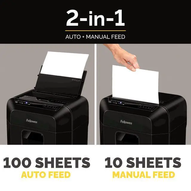Alt view image 2 of 7 - AutoMax 100MA 100-Sheet Micro-Cut Autofeed 2-in-1 Paper Shredder for Office/Small Office