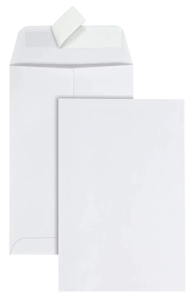 Alt view image 3 of 5 - 6 x 9 Catalog Envelopes with Self Seal Closure, for Mailing, Storage and Organizing, 28 lb. White Wove, 100 per Box (QUA44182) (Pack of 10)